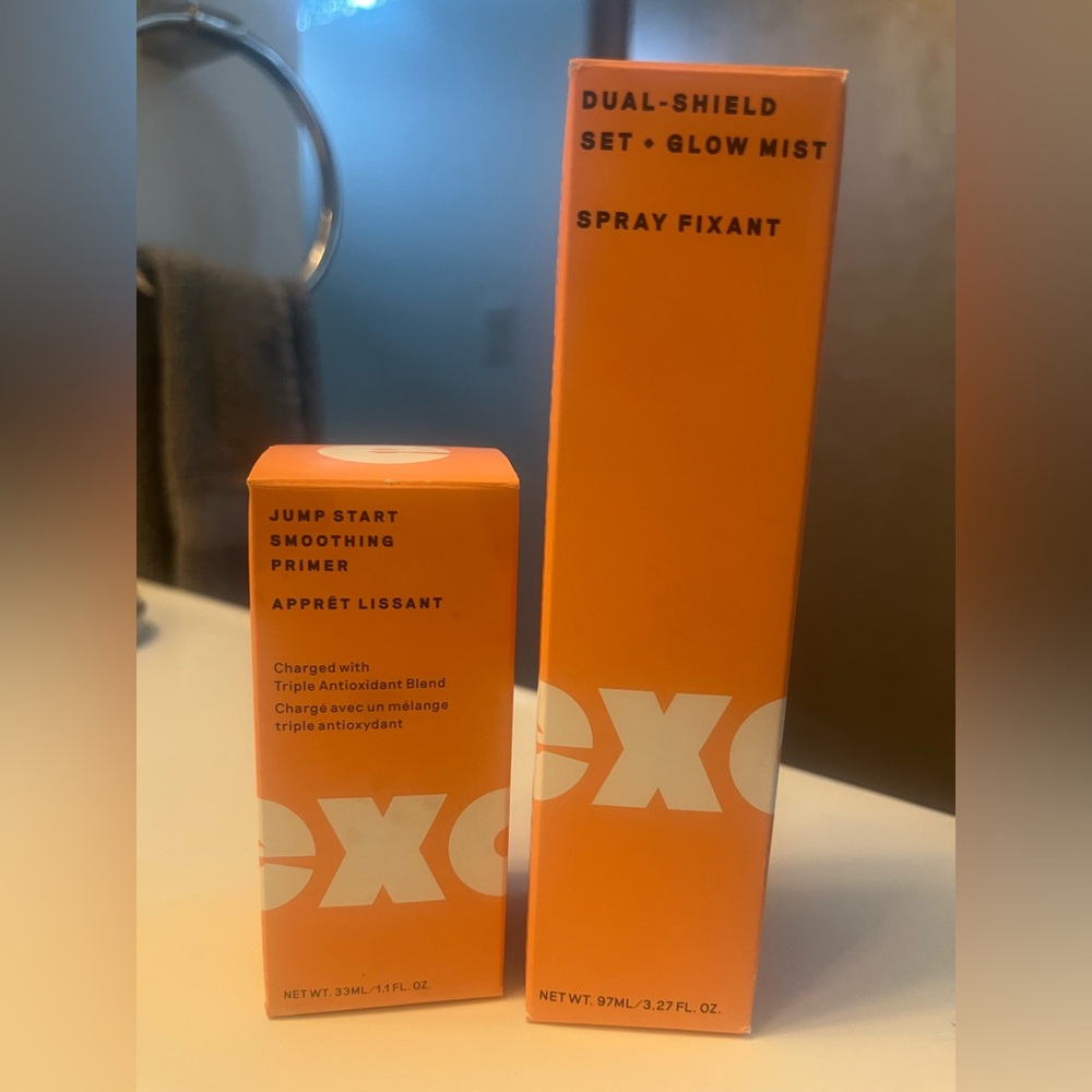 New in Box.  Exa Jump Start Smoothing Primer and Dual Shield Glow Mist